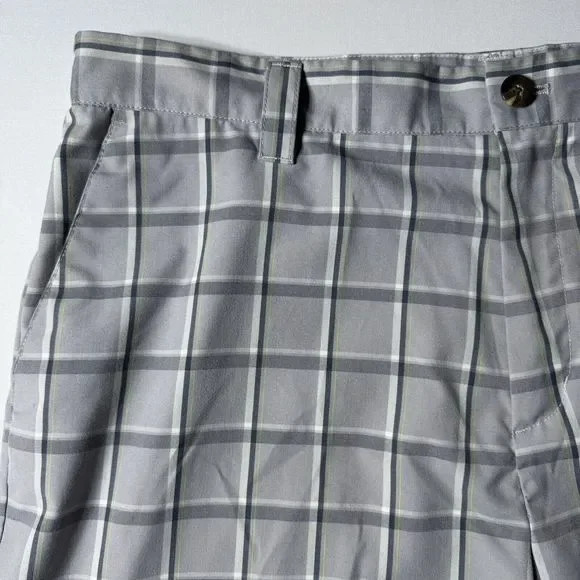 Adidas Shorts Mens 36 Gray Plaid Golf Preppy - Picture 5 of 16